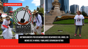 Antimonumento por desaparecidos desaparece del Ángel en menos de 24 horas; familiares denuncian retiro
