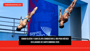 Osmar Olvera y Juan Celaya conquistan el oro para México en clavados de Santo Domingo 2026
