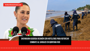 Sheinbaum acuerda reunión con hoteleros para reforzar combate al sargazo en Quintana Roo